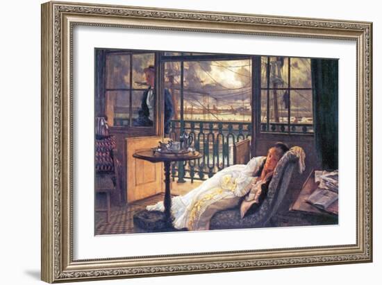 A Storm Moves Over-James Tissot-Framed Art Print