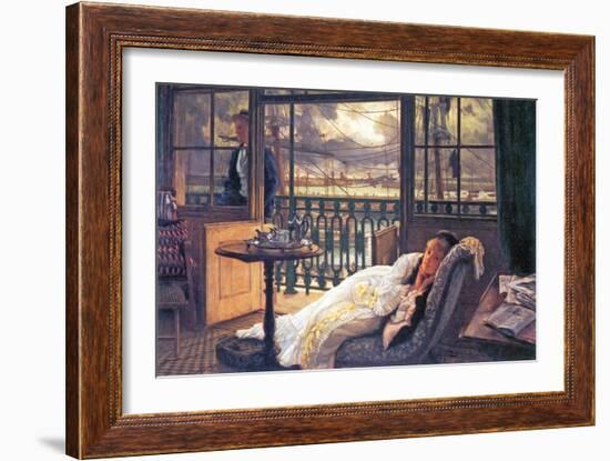 A Storm Moves Over-James Tissot-Framed Art Print