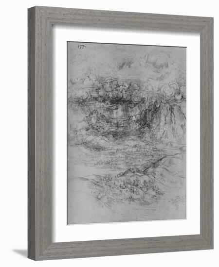 'A Storm Over an Alpine Valley', c1480 (1945)-Leonardo Da Vinci-Framed Giclee Print