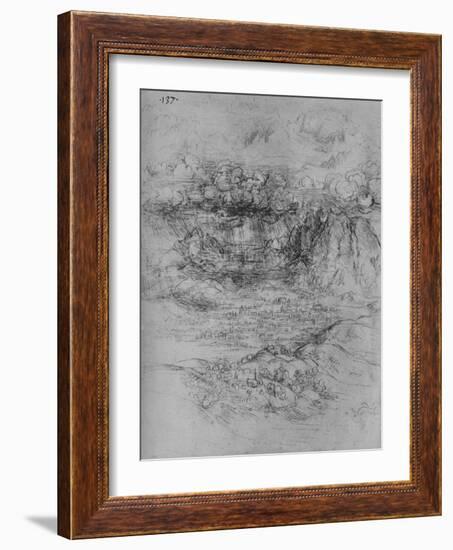 'A Storm Over an Alpine Valley', c1480 (1945)-Leonardo Da Vinci-Framed Giclee Print