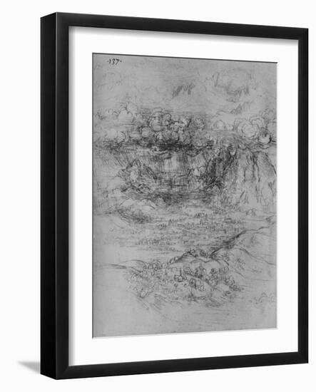 'A Storm Over an Alpine Valley', c1480 (1945)-Leonardo Da Vinci-Framed Giclee Print