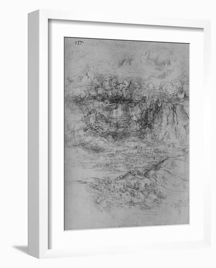 'A Storm Over an Alpine Valley', c1480 (1945)-Leonardo Da Vinci-Framed Giclee Print