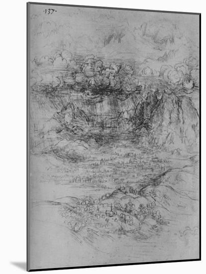 'A Storm Over an Alpine Valley', c1480 (1945)-Leonardo Da Vinci-Mounted Giclee Print