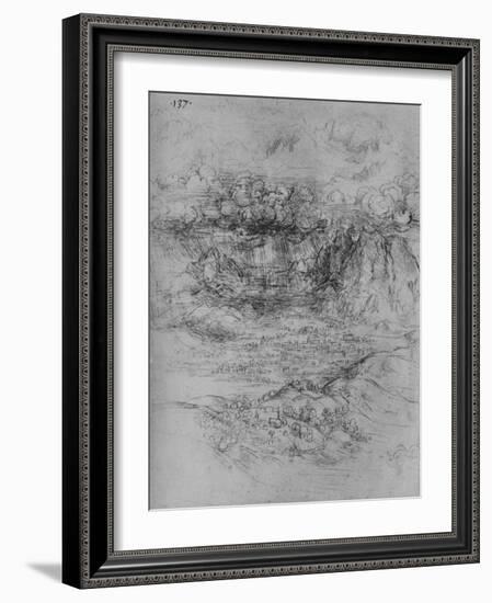 'A Storm Over an Alpine Valley', c1480 (1945)-Leonardo Da Vinci-Framed Giclee Print