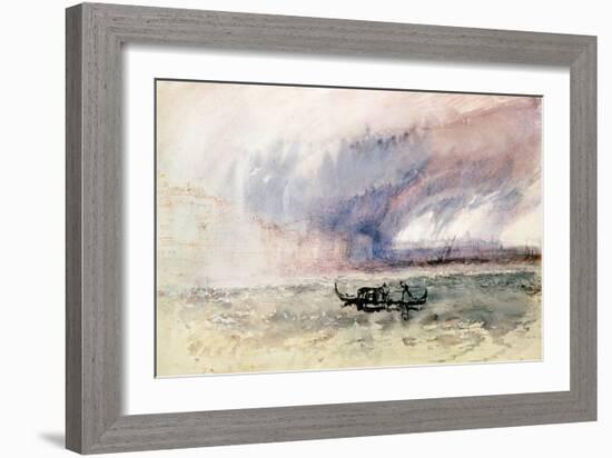 A Storm over Venice-J. M. W. Turner-Framed Giclee Print