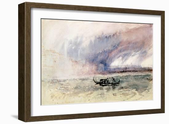 A Storm over Venice-J. M. W. Turner-Framed Giclee Print