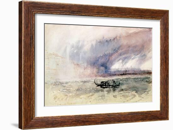 A Storm over Venice-J. M. W. Turner-Framed Giclee Print