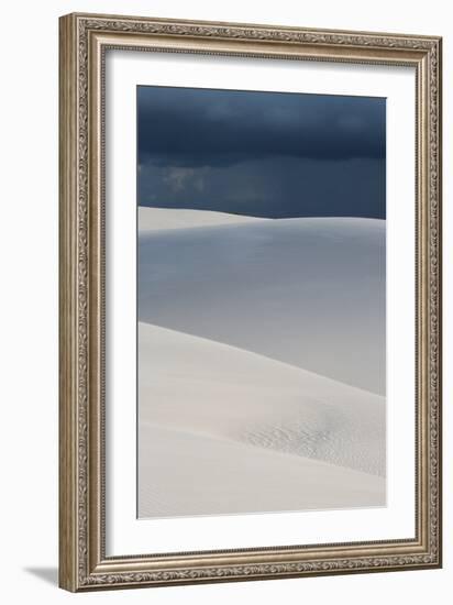 A Stormy Afternoon Sky Above Brazil's Lencois Maranhenses Sand Dunes-Alex Saberi-Framed Photographic Print