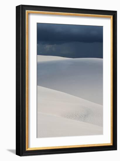 A Stormy Afternoon Sky Above Brazil's Lencois Maranhenses Sand Dunes-Alex Saberi-Framed Photographic Print