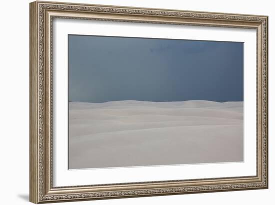 A Stormy Afternoon Sky Above Brazil's Lencois Maranhenses Sand Dunes-Alex Saberi-Framed Photographic Print