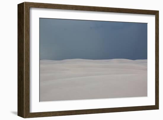 A Stormy Afternoon Sky Above Brazil's Lencois Maranhenses Sand Dunes-Alex Saberi-Framed Photographic Print