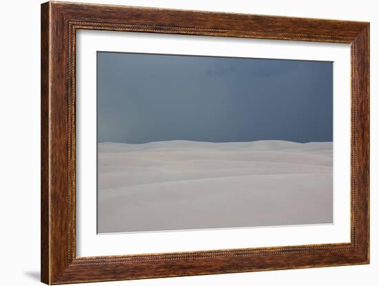 A Stormy Afternoon Sky Above Brazil's Lencois Maranhenses Sand Dunes-Alex Saberi-Framed Photographic Print