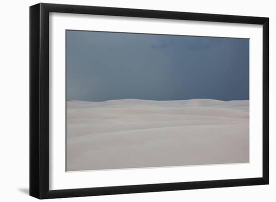 A Stormy Afternoon Sky Above Brazil's Lencois Maranhenses Sand Dunes-Alex Saberi-Framed Photographic Print