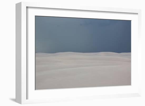 A Stormy Afternoon Sky Above Brazil's Lencois Maranhenses Sand Dunes-Alex Saberi-Framed Photographic Print