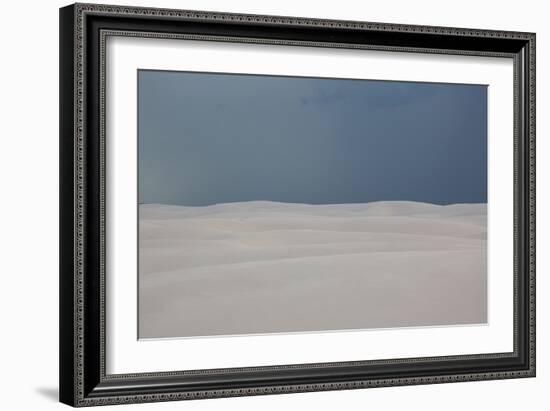 A Stormy Afternoon Sky Above Brazil's Lencois Maranhenses Sand Dunes-Alex Saberi-Framed Photographic Print