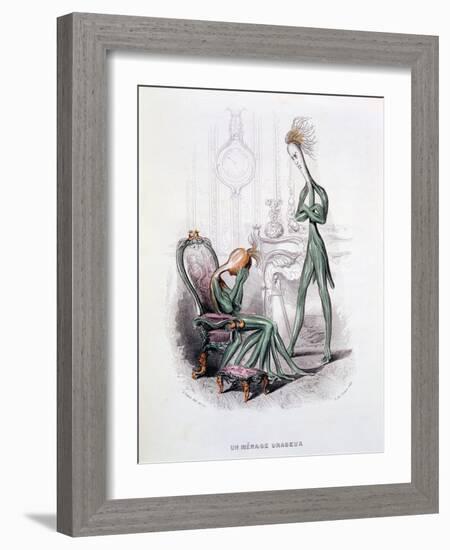 A Stormy Household, Illustration from 'L'Empire Des Legumes Memoires De Curcurbitus', Published…-Amedee Varin-Framed Giclee Print