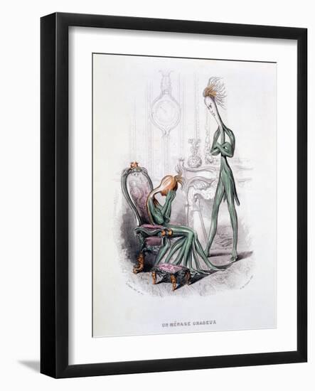 A Stormy Household, Illustration from 'L'Empire Des Legumes Memoires De Curcurbitus', Published…-Amedee Varin-Framed Giclee Print