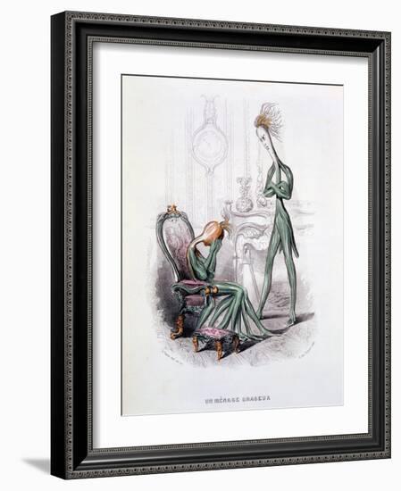 A Stormy Household, Illustration from 'L'Empire Des Legumes Memoires De Curcurbitus', Published…-Amedee Varin-Framed Giclee Print