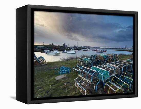 A Stormy Morning at Paddy's Hole, Cleveland, England, United Kingdom, Europe-Jon Gibbs-Framed Premier Image Canvas