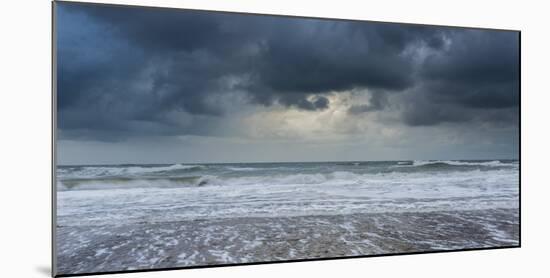 A stormy sea and sky at Happisburgh, Norfolk, England, United Kingdom, Europe-Jon Gibbs-Mounted Photographic Print