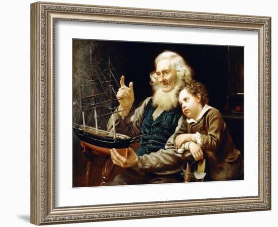 A Story of the Sea, 1883-John George Brown-Framed Giclee Print