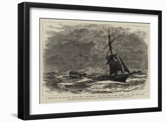 A Story of the Sea, the British Ship Northbrook the Day after a Gale, 4 March 1885, Near Cape Horn-William Lionel Wyllie-Framed Giclee Print