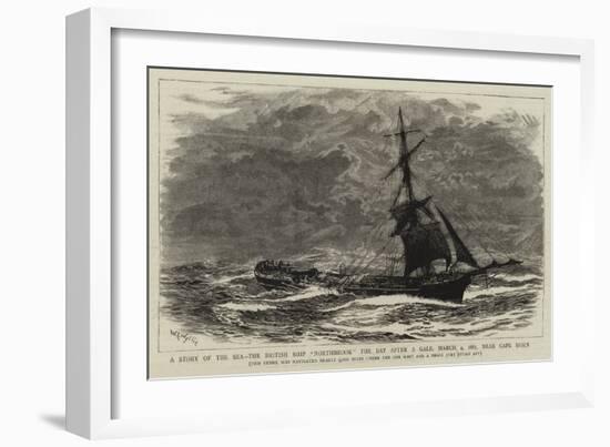 A Story of the Sea, the British Ship Northbrook the Day after a Gale, 4 March 1885, Near Cape Horn-William Lionel Wyllie-Framed Giclee Print