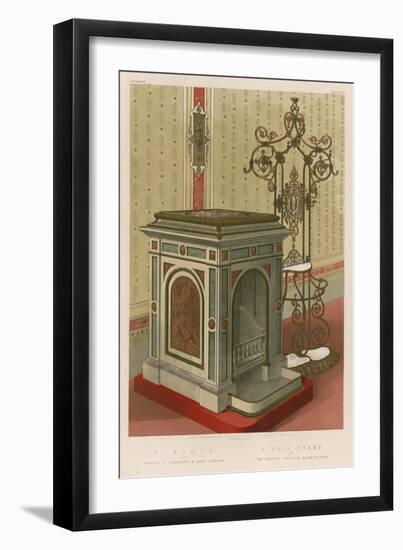 A Stove by Messrs F Edwards and Son, London; a Hall Stand by the Messrs Peyton, Birmingham-null-Framed Giclee Print