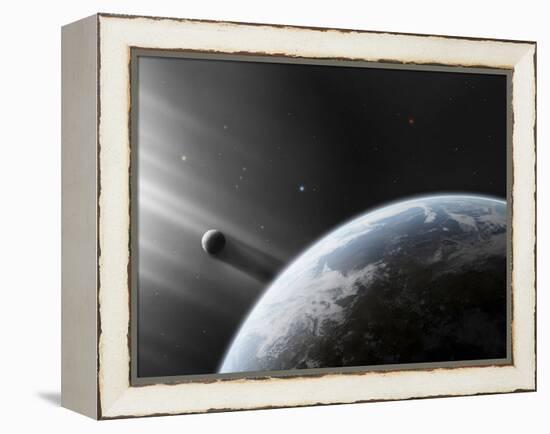A Strange Alien Light Approaches the Earth-Stocktrek Images-Framed Premier Image Canvas