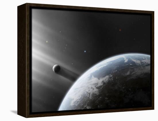 A Strange Alien Light Approaches the Earth-Stocktrek Images-Framed Premier Image Canvas