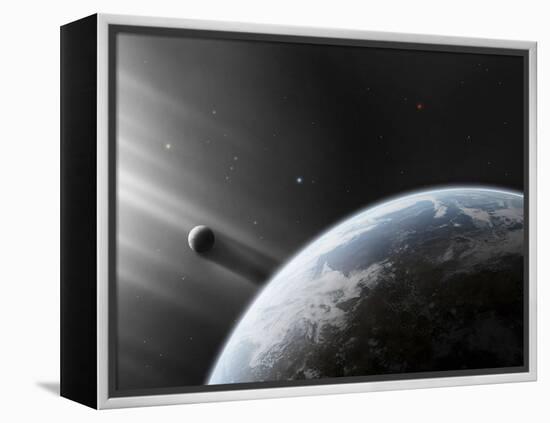 A Strange Alien Light Approaches the Earth-Stocktrek Images-Framed Premier Image Canvas