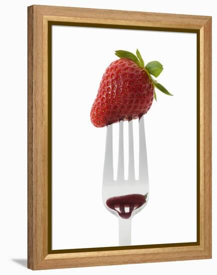 A Strawberry on a Fork-Greg Elms-Framed Premier Image Canvas