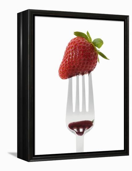 A Strawberry on a Fork-Greg Elms-Framed Premier Image Canvas