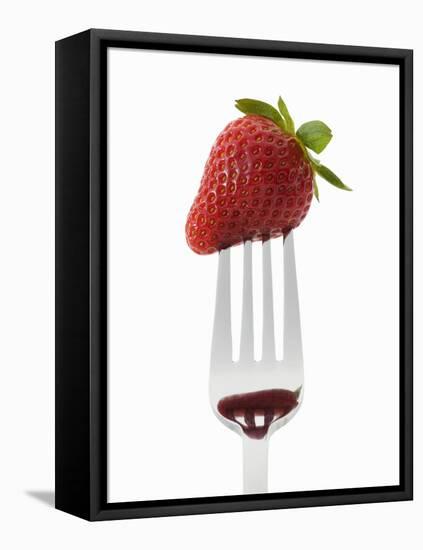 A Strawberry on a Fork-Greg Elms-Framed Premier Image Canvas