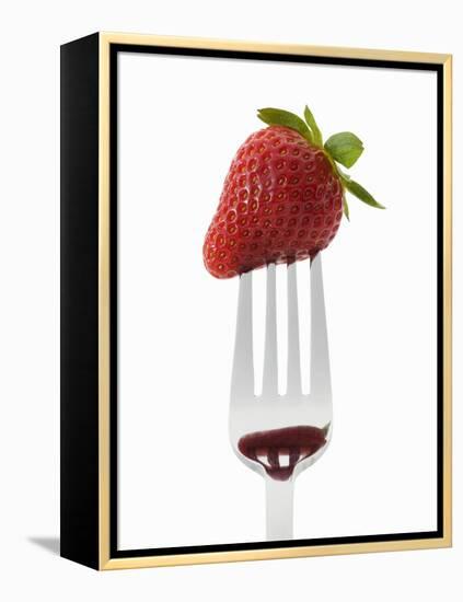 A Strawberry on a Fork-Greg Elms-Framed Premier Image Canvas