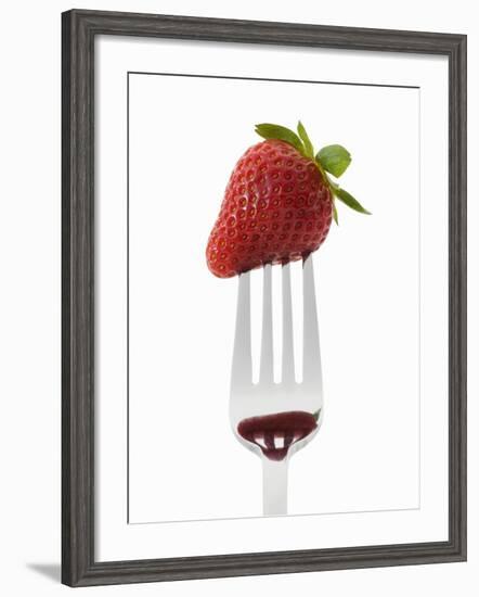 A Strawberry on a Fork-Greg Elms-Framed Photographic Print