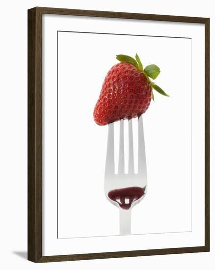 A Strawberry on a Fork-Greg Elms-Framed Photographic Print