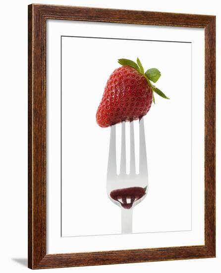 A Strawberry on a Fork-Greg Elms-Framed Photographic Print