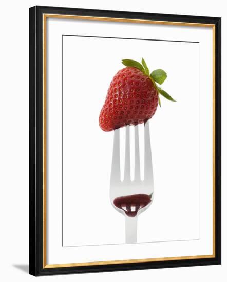 A Strawberry on a Fork-Greg Elms-Framed Photographic Print