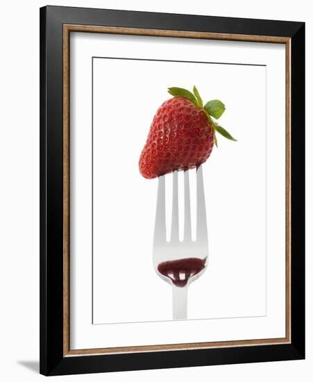 A Strawberry on a Fork-Greg Elms-Framed Photographic Print