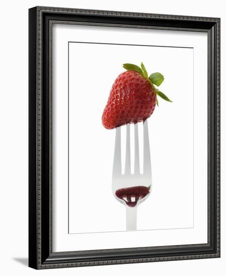 A Strawberry on a Fork-Greg Elms-Framed Photographic Print