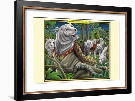 A Streak of Siberian White Tigers-Richard Kelly-Framed Art Print