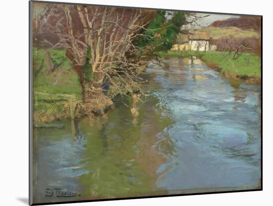 A Stream in Spring-Fritz Thaulow-Mounted Giclee Print
