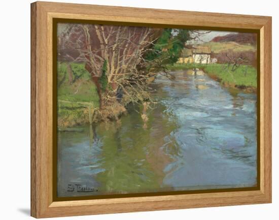 A Stream in Spring-Fritz Thaulow-Framed Premier Image Canvas