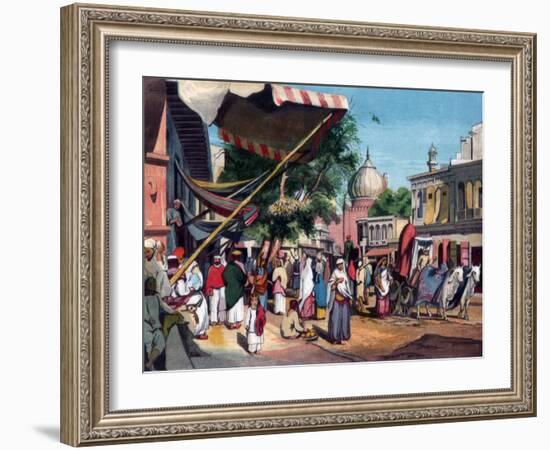 A Street at the Back of Jami Masjid, Delhi, India, 1857-William Carpenter-Framed Giclee Print