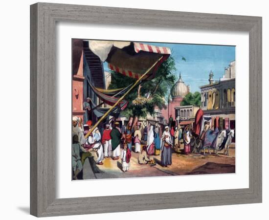 A Street at the Back of Jami Masjid, Delhi, India, 1857-William Carpenter-Framed Giclee Print