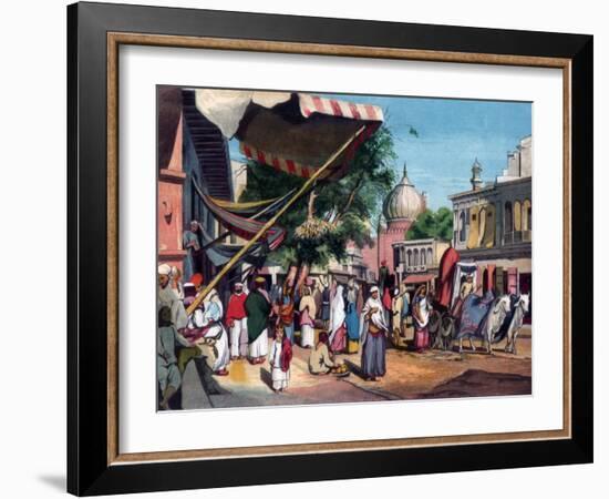 A Street at the Back of Jami Masjid, Delhi, India, 1857-William Carpenter-Framed Giclee Print