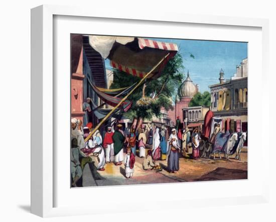 A Street at the Back of Jami Masjid, Delhi, India, 1857-William Carpenter-Framed Giclee Print