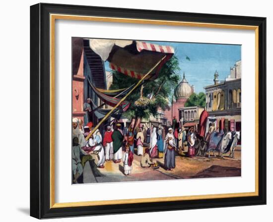 A Street at the Back of Jami Masjid, Delhi, India, 1857-William Carpenter-Framed Giclee Print