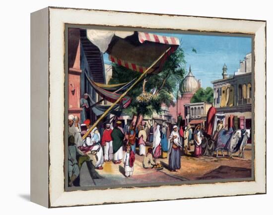 A Street at the Back of Jami Masjid, Delhi, India, 1857-William Carpenter-Framed Premier Image Canvas